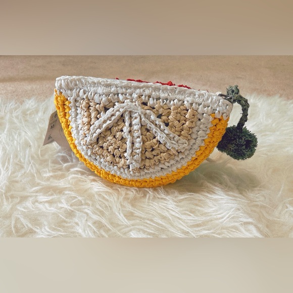 Brand new with tags Cute Watermelon Woven Bag Embroidery Mini Straw Bag... - Picture 4 of 5